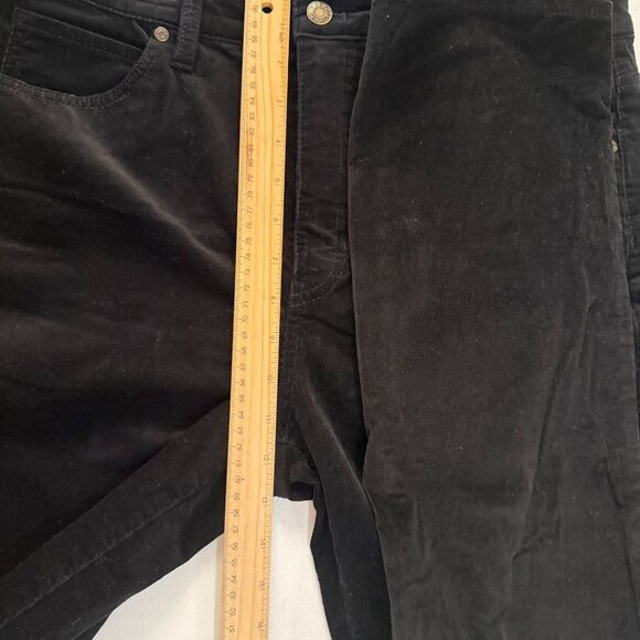 Talbots Black Pants Corduroy Size 12 High Waist Straight Leg - Picture 5 of 9
